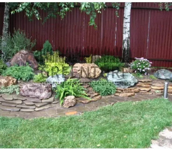 Цветники для участка, рокарии, декоративная отсыпка - фото - 11