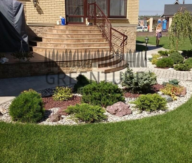 Цветники для участка, рокарии, декоративная отсыпка - фото - 7