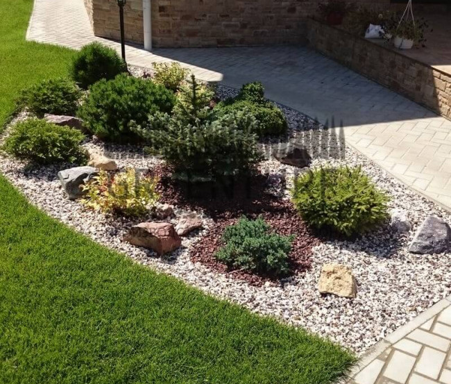 Цветники для участка, рокарии, декоративная отсыпка - фото - 9