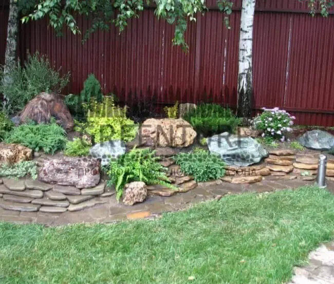 Цветники для участка, рокарии, декоративная отсыпка - фото - 11